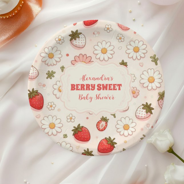 Assiettes En Carton Berry Sweet Rose Coquette bébé (Créateur téléchargé)