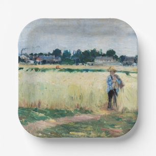 Assiettes En Carton Berthe Morisot - Dans le champ de roues à Gennevil