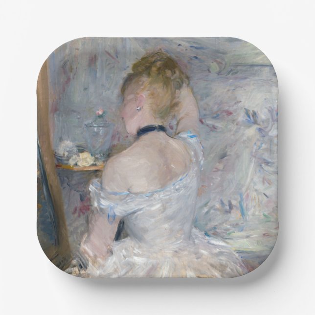 Assiettes En Carton Berthe Morisot - Femme à sa Toilette (Recto)