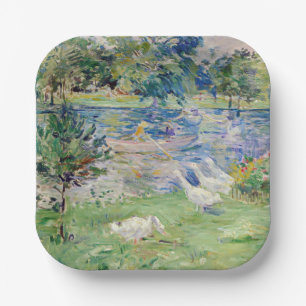 Assiettes En Carton Berthe Morisot - Fille en bateau avec oie