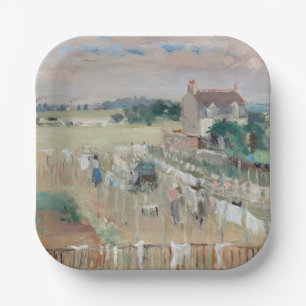 Assiettes En Carton Berthe Morisot - Hanging the Laundry out to Dry