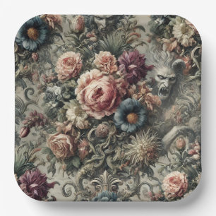 Assiettes En Carton Bête de l'Interstice – Conception florale gothique