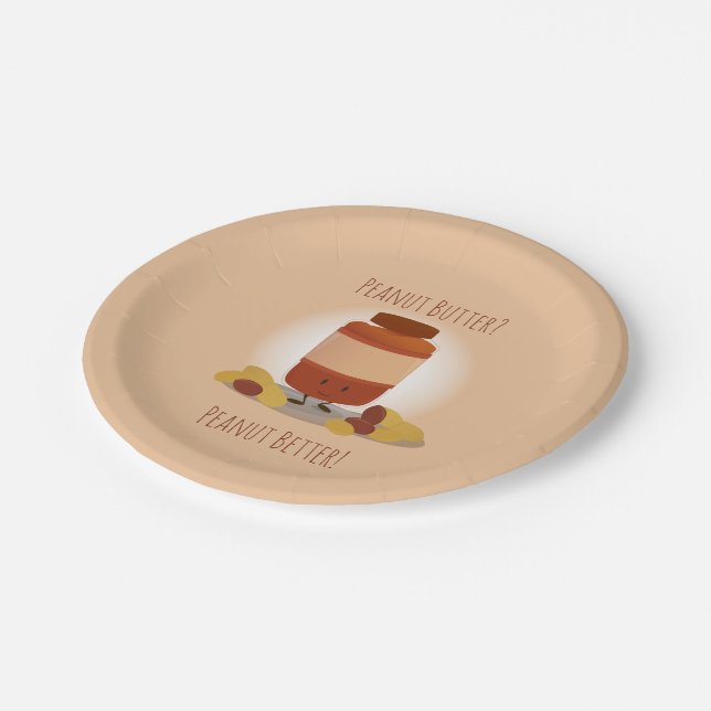 Assiettes En Carton Beurre d'arachide mou| Plaque de papier (Angle)