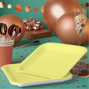 Assiettes En Carton Beurre jaune
