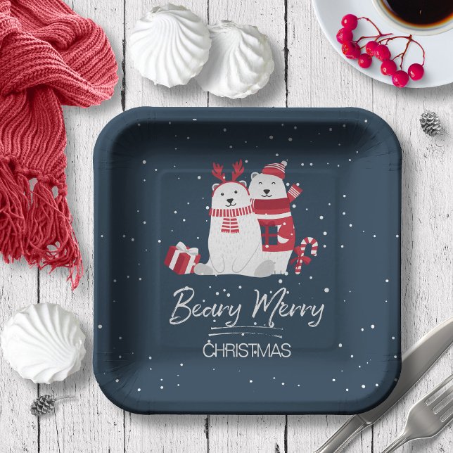 Assiettes En Carton Beurre polaire Joyeux Noël ID851 (Créateur téléchargé)