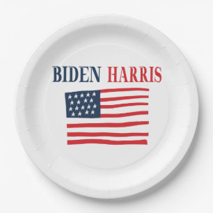 Assiettes En Carton Biden Harris 2020