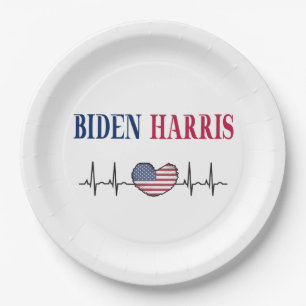 Assiettes En Carton Biden Harris 2020