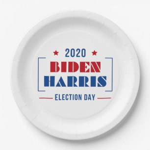 Assiettes En Carton Biden Harris 2020