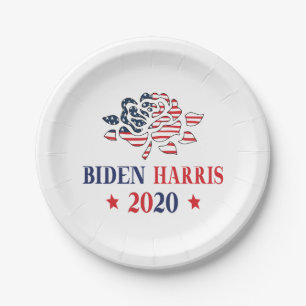 Assiettes En Carton Biden Harris 2020