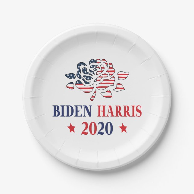 Assiettes En Carton Biden Harris 2020 (Devant)