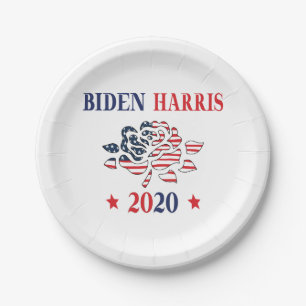 Assiettes En Carton Biden Harris 2020