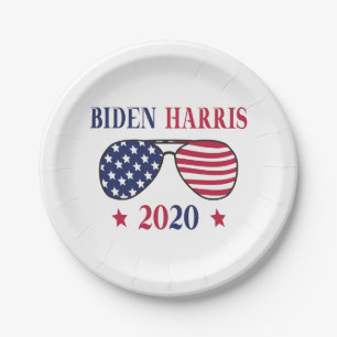 Assiettes En Carton Biden Harris 2020
