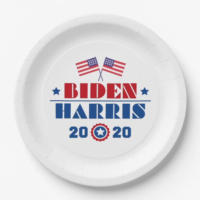 Assiettes En Carton Biden Harris 2020 (Devant)