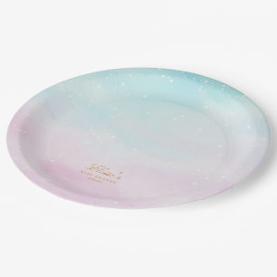 Assiettes En Carton Bienvenue à la fête prénatale de révélation du sex