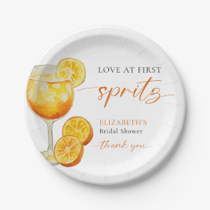 Assiettes En Carton Bienvenue à la Mariée au Premier Spritz Personnali