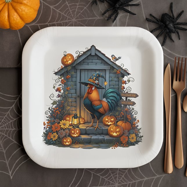 Assiettes En Carton Bienvenue tendance Halloween Éffrayant Roaster Par (Créateur téléchargé)