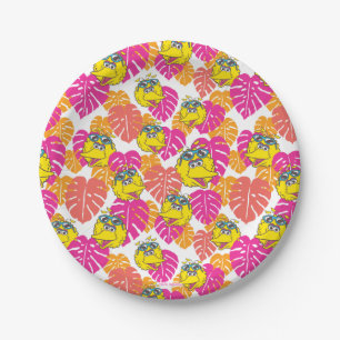 Assiettes En Carton Big Bird   Motif tropical