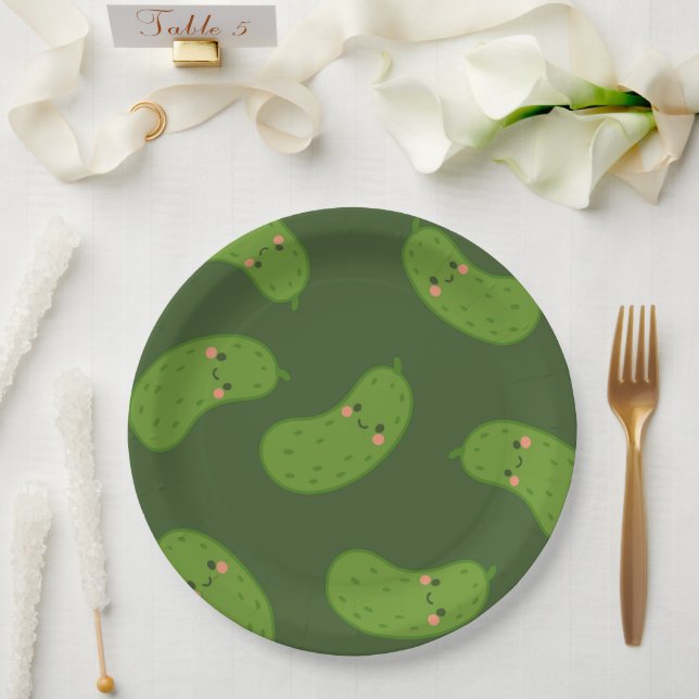 Assiettes En Carton Big Dill Green Pickle Baby shower (Mariage)