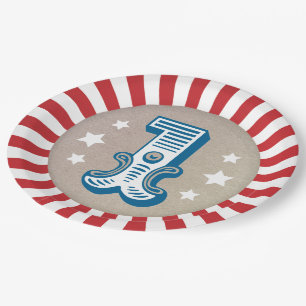 Assiettes En Carton Big One Circus Carnival Anniversaire
