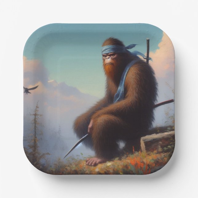 Assiettes En Carton Bigfoot Ninja (Recto)