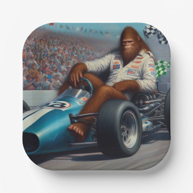Assiettes En Carton Bigfoot Racecar (Recto)