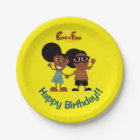 Bino et Fino Anniversaire Plate Jaune
