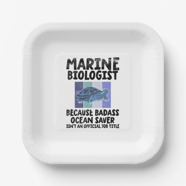 Assiettes En Carton Biologiste marin Biologie marine (Recto)