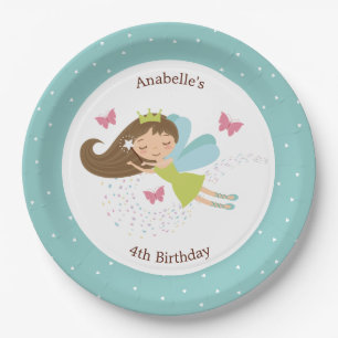 Assiettes En Carton Birthday féerique douce de princesse Girl's