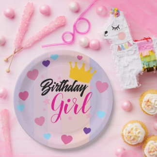 Assiettes En Carton Birthday plate for little girls