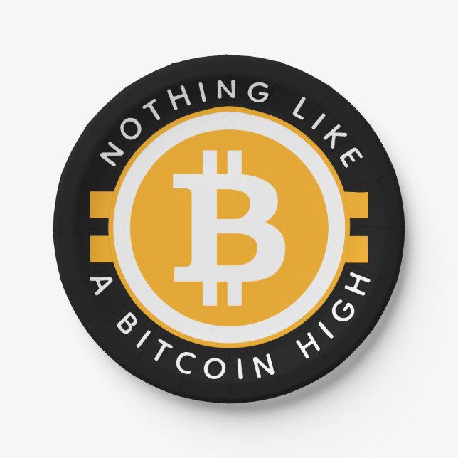 Assiettes En Carton Bitcoin élevé (Devant)