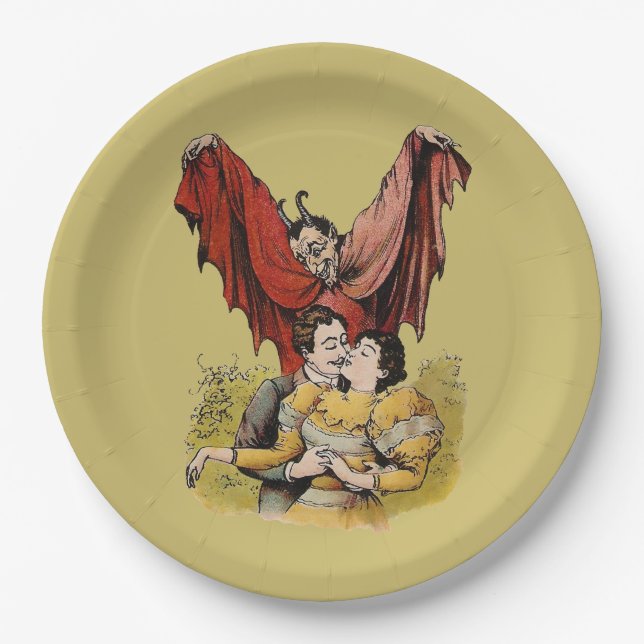 Assiettes En Carton Bizarre Satan (Devant)