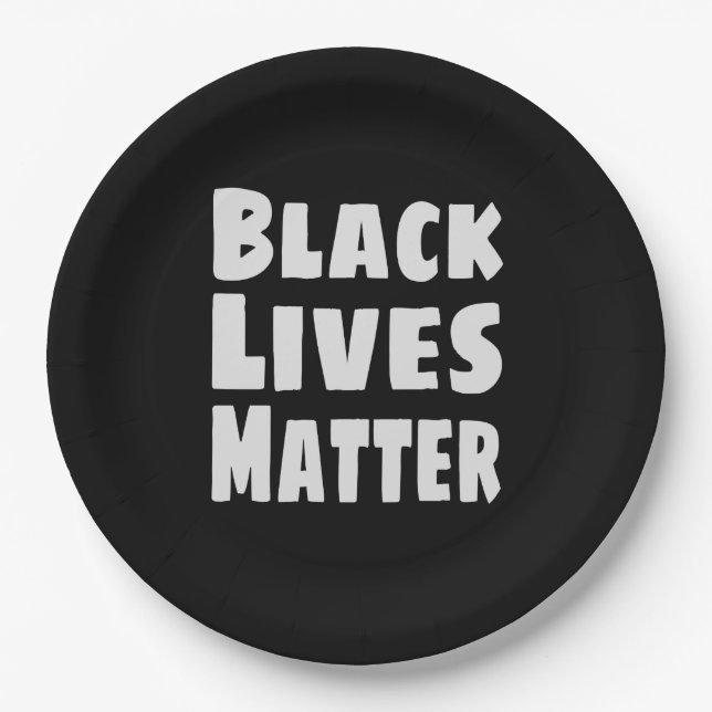 Assiettes En Carton Black Lives Matter BLM (Devant)