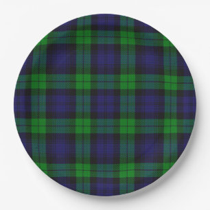 Assiettes En Carton Black Watch Campbell Tartan