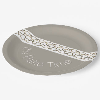 Assiettes En Carton Blanc gris et beige