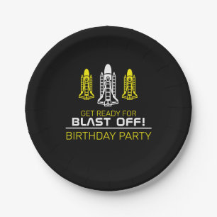Assiettes En Carton Blast Off ! Navettes spatiales, Anniversaire