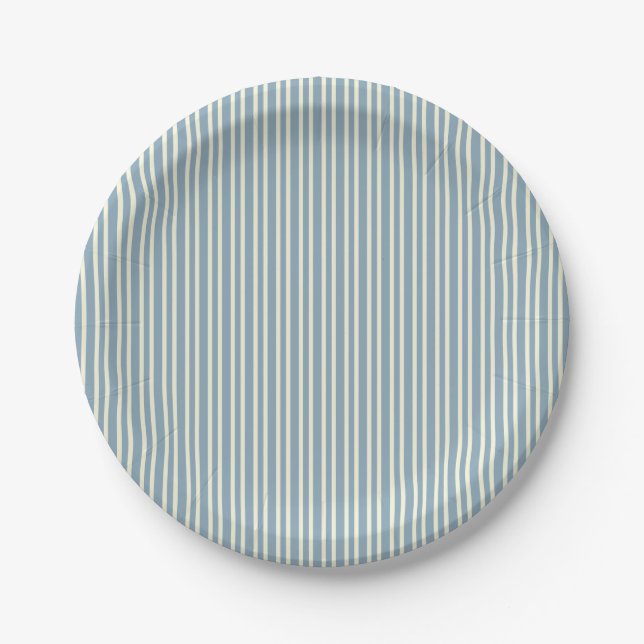 Assiettes En Carton Bleu classique (Devant)