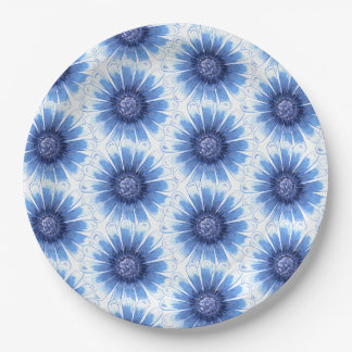 Assiettes En Carton Bleu Daisy Tout Sur Plaque D'Impression