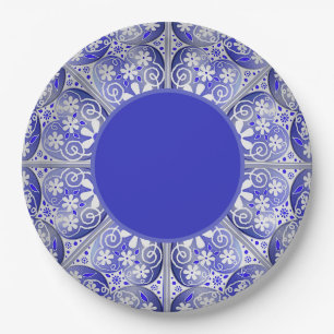 Assiettes En Carton Bleu de dentelle en céramique de Grèce