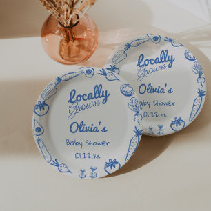Assiettes En Carton Bleu Dessiné localement Grown Vegie Baby Boy Douch