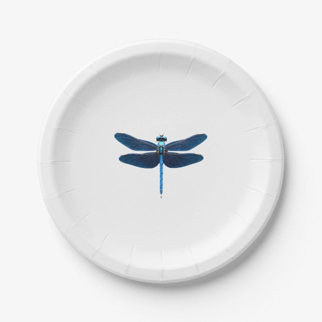 Assiettes En Carton Bleu Dragonfly - Insect Amoureux des animaux de la (Devant)