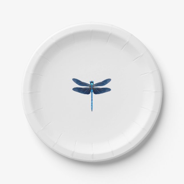 Assiettes En Carton Bleu Dragonfly - Insect Amoureux des animaux de la (Devant)