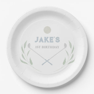 Assiettes En Carton Bleu Golf Anniversaire Plaques papier