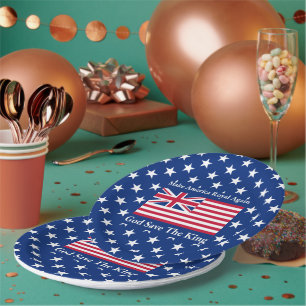 Assiettes En Carton Bleu rouge amusant Rendre à l'Amérique le drapeau 