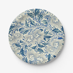 Assiettes En Carton Bleu Vintage Floral Asiatique : Chinoiserie Antiqu