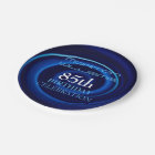 Bleu Vortex 85e anniversaire Plaque papier de célé