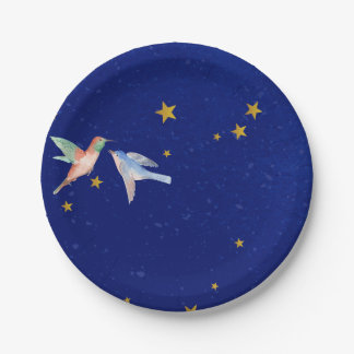 Assiettes En Carton Blue céleste rêves personnalisable Plaque en papie