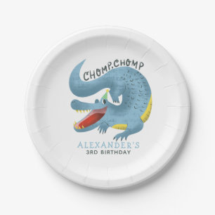 Assiettes En Carton Blue Gator Boys fête d'anniversaire