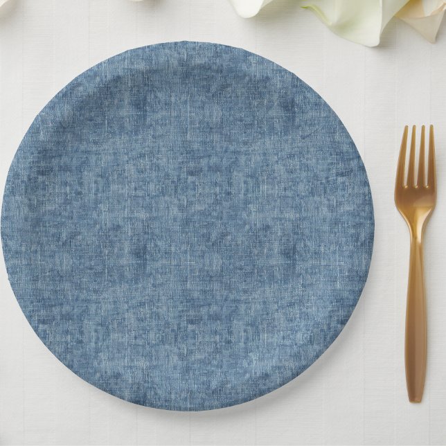 Assiettes En Carton Blue Jean Denim (Créateur téléchargé)
