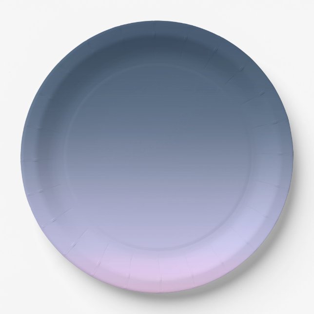 Assiettes En Carton Blue-pink ombre (Devant)