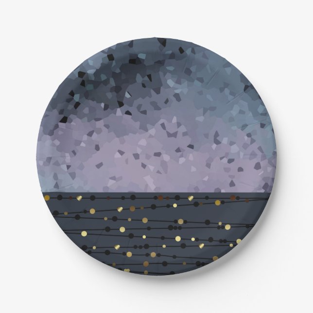 Assiettes En Carton Blue purple (Devant)